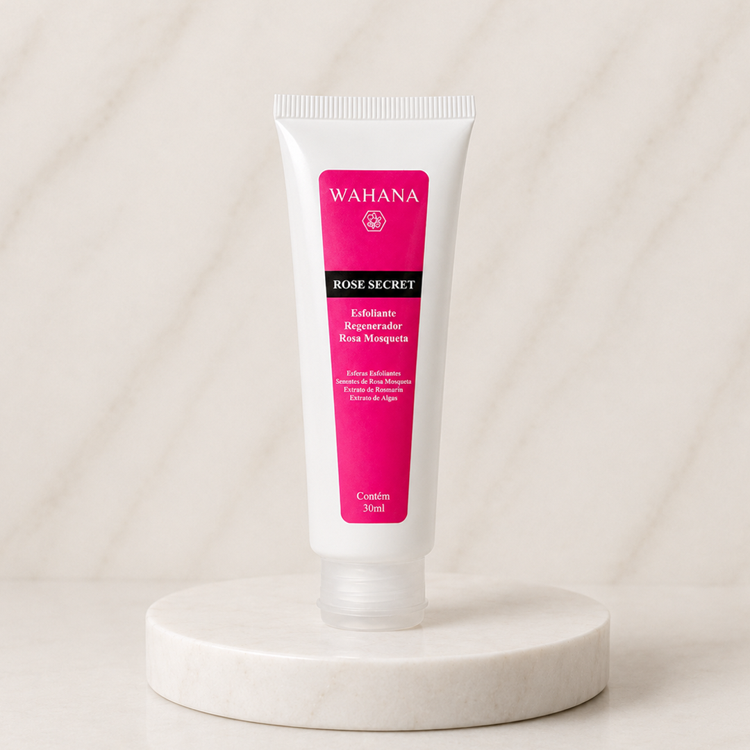 Esfoliante Facial - Rosa Mosqueta — fundo marmorizado