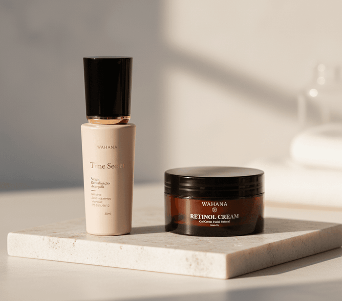 Skincare Matinal vs Noturno: O Que Usar em Cada Etapa - Time Secret e Retinol Cream