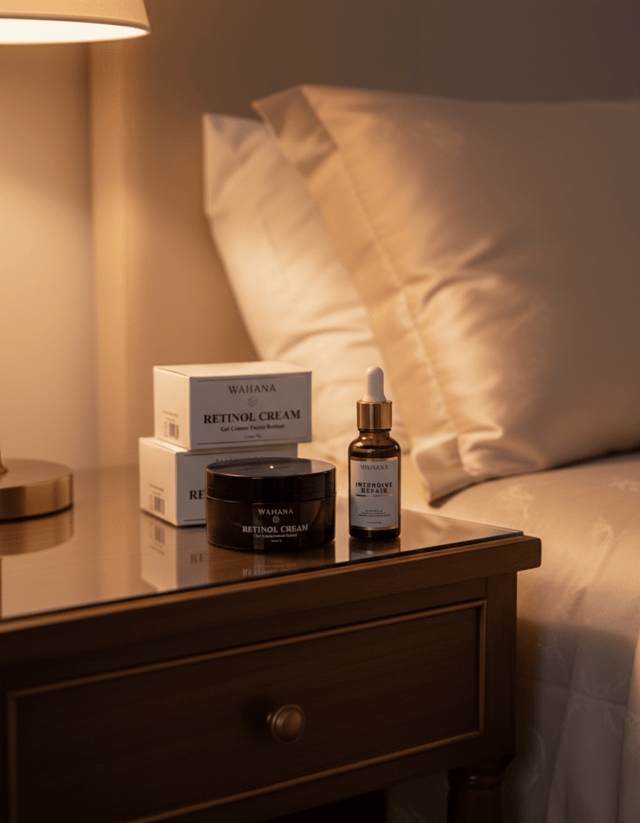 Rotina de Skincare Noturna: Maximizando o Sono da Beleza - Retinol Cream e Intensive Repair