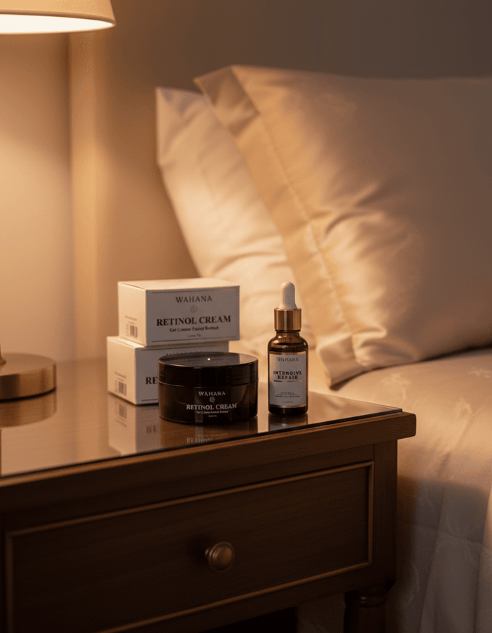 Rotina de Skincare Noturna: Maximizando o Sono da Beleza - Retinol Cream e Intensive Repair