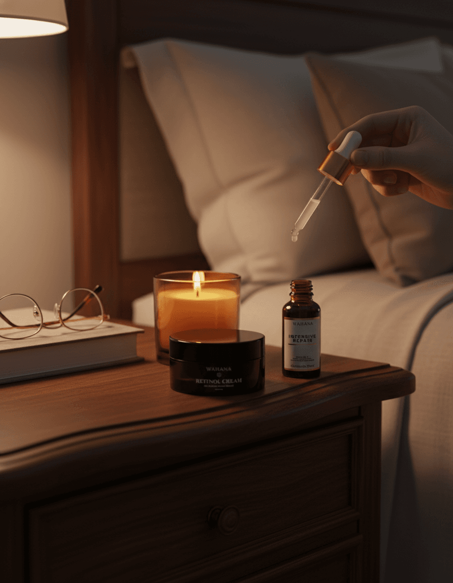 Skincare Noturno Passo a Passo: Acorde com a Pele Perfeita - Retinol Cream e Intensive Repair
