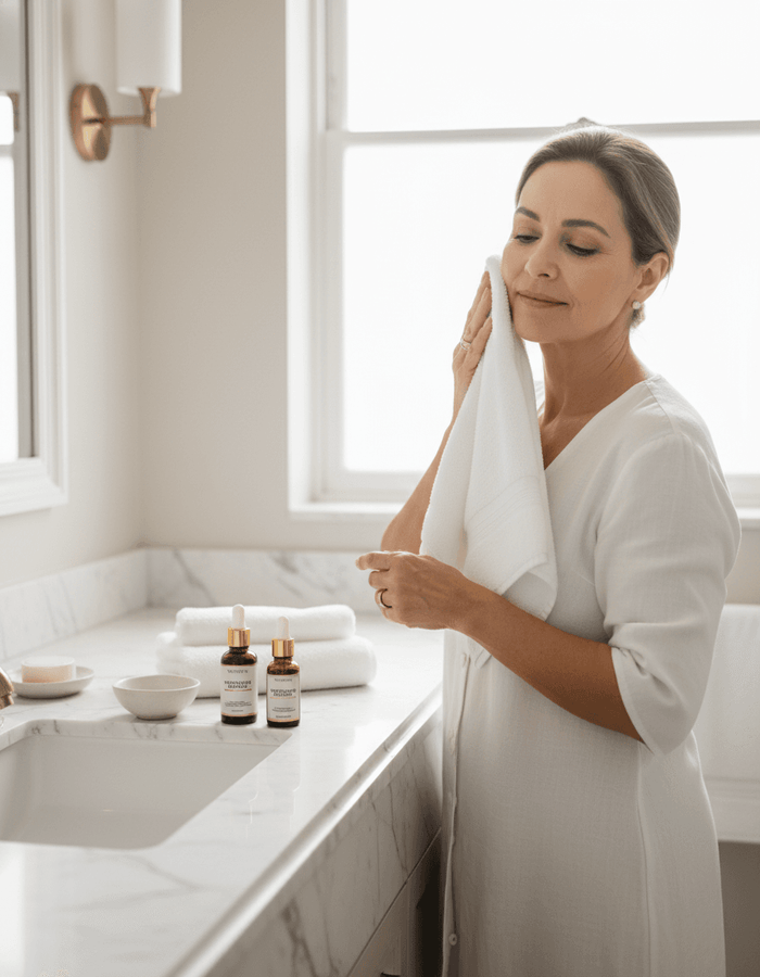 Limpeza facial para pele madura: Como lavar o rosto sem ressecar - Intensive Repair