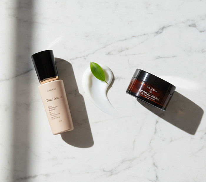 Bakuchiol ou Retinol: Qual o melhor para pele madura sensível? - Time Secret e Retinol Cream