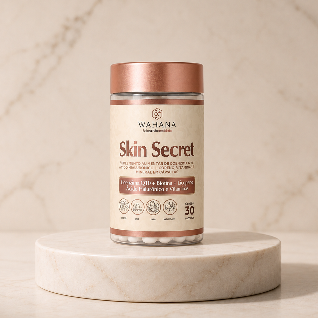 Skin Secret — fundo marmorizado