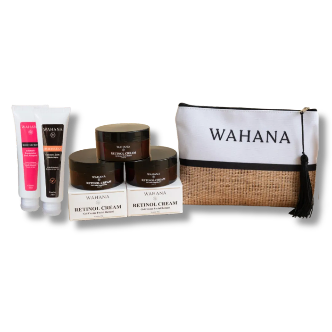 Kit - 3x Retinol Cream Wahana - 3x Brindes (Sabonete Líquido +