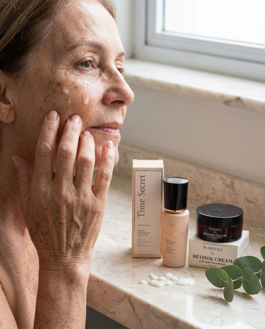 manchas senis - aplicação em pele madura