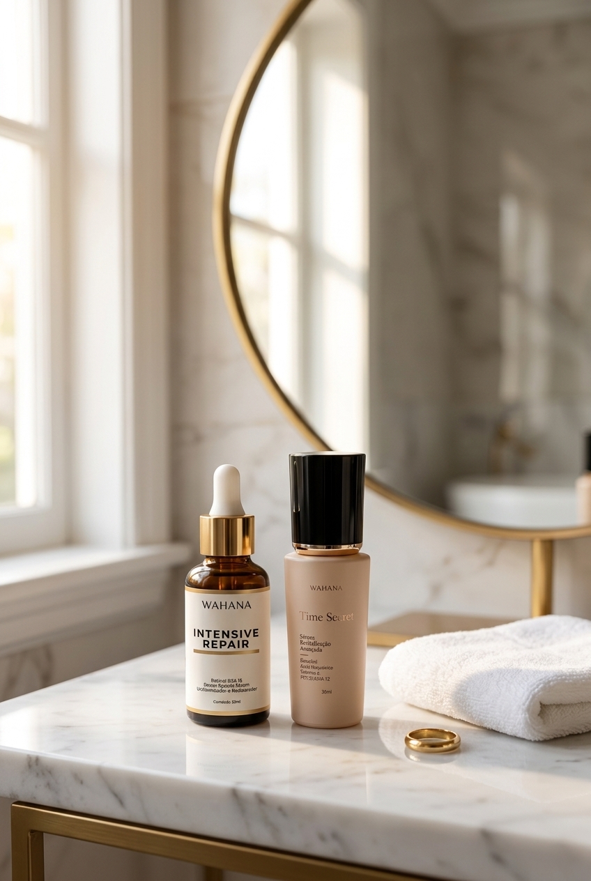 Niacinamida e acido hialuronico: A dupla perfeita para pele 50+ - Intensive Repair e Time Secret