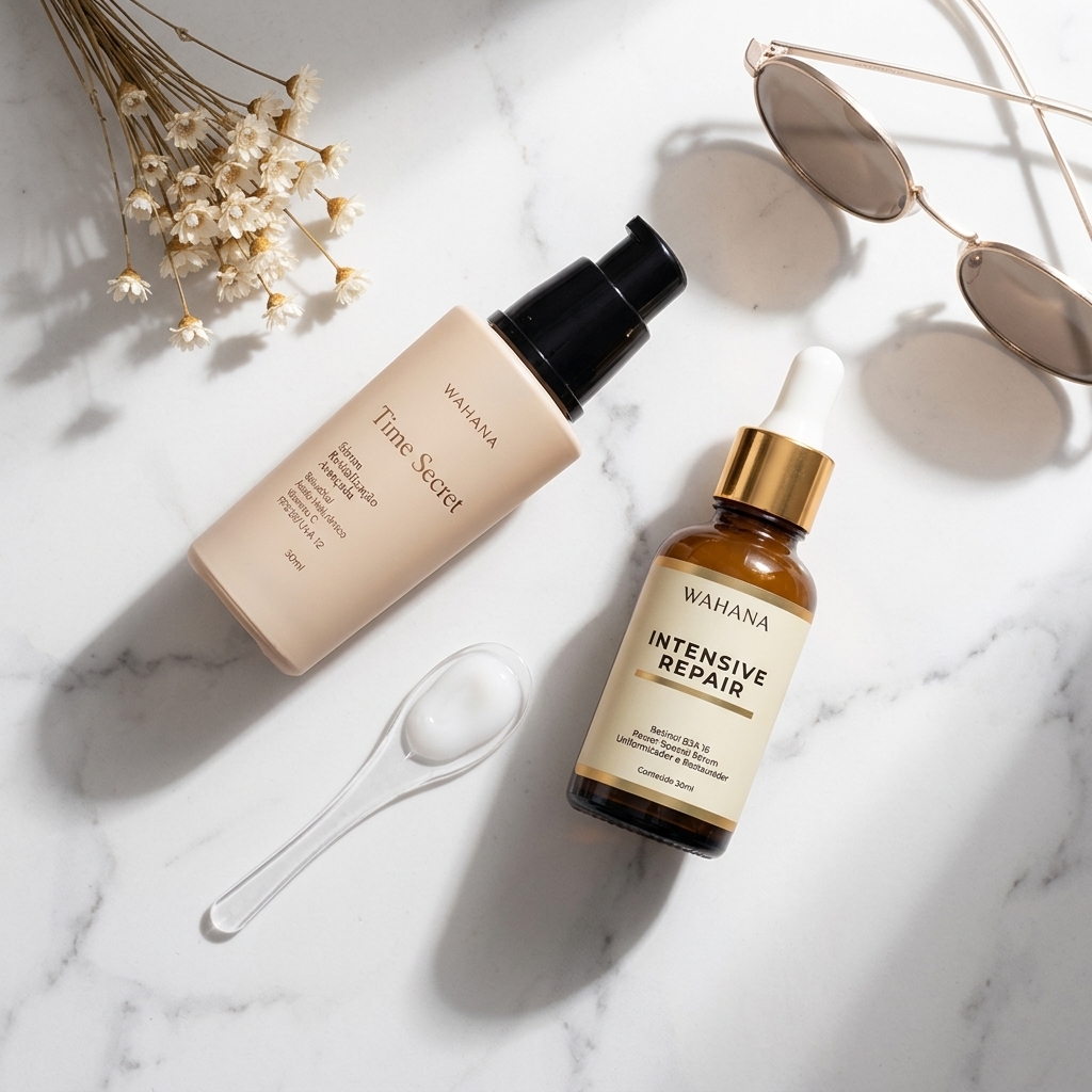 Vitamina C e Protetor Solar: A Dupla Imbatível do Skincare - Time Secret e Intensive Repair