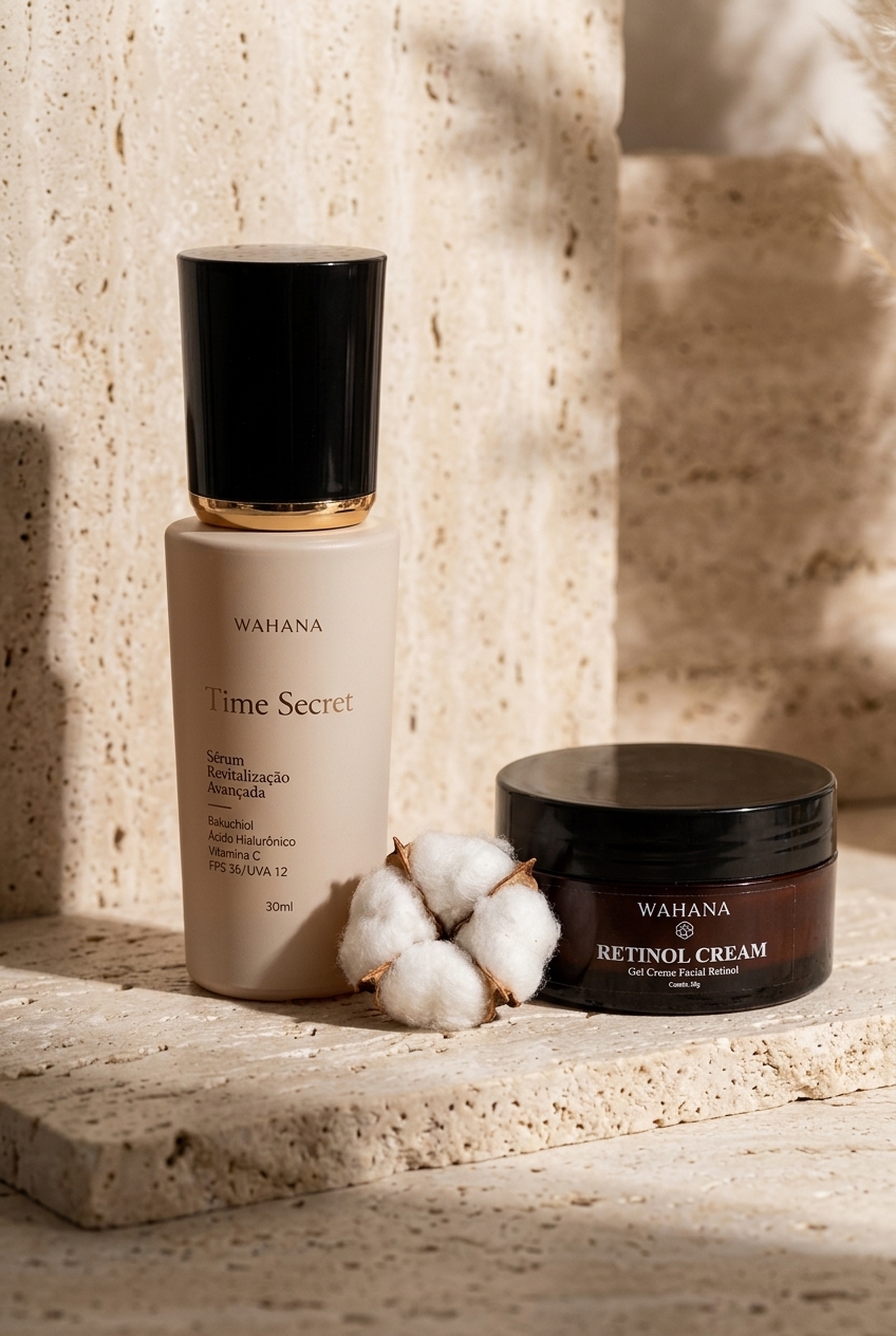 Pele Difusa e Aveludada: A nova tendência de acabamento 50+ - Time Secret e Retinol Cream