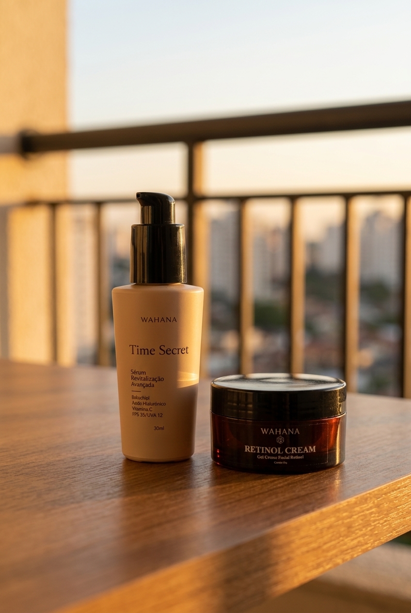 Protetor Solar que não deixa a pele madura branca ou oleosa - Time Secret e Retinol Cream