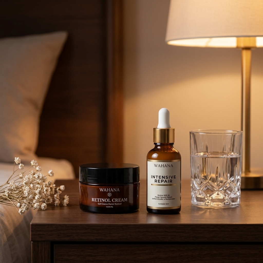 Skincare Noturno Anti-Idade: O Segredo do Sono de Beleza - Retinol Cream e Intensive Repair