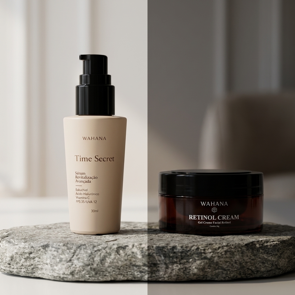 Skincare Noturno Anti-Idade: O Segredo do Sono de Beleza - Time Secret e Retinol Cream