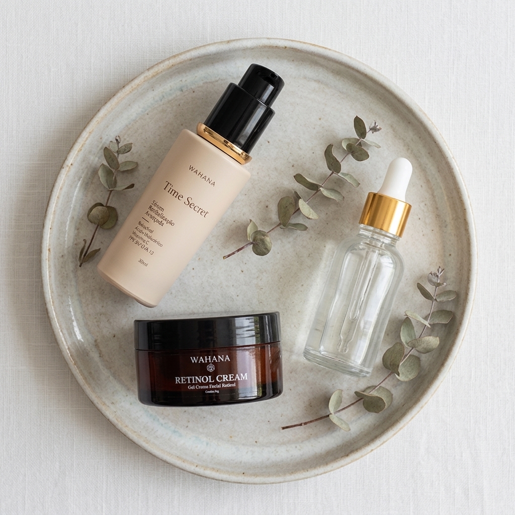 Kit 24 Horas Wahana: A Rotina Definitiva para Pele Madura - Time Secret e Retinol Cream