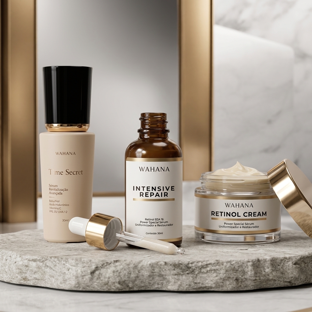 Melhores Ativos para Combater a Flacidez no Rosto Após os 50 - Intensive Repair e Time Secret