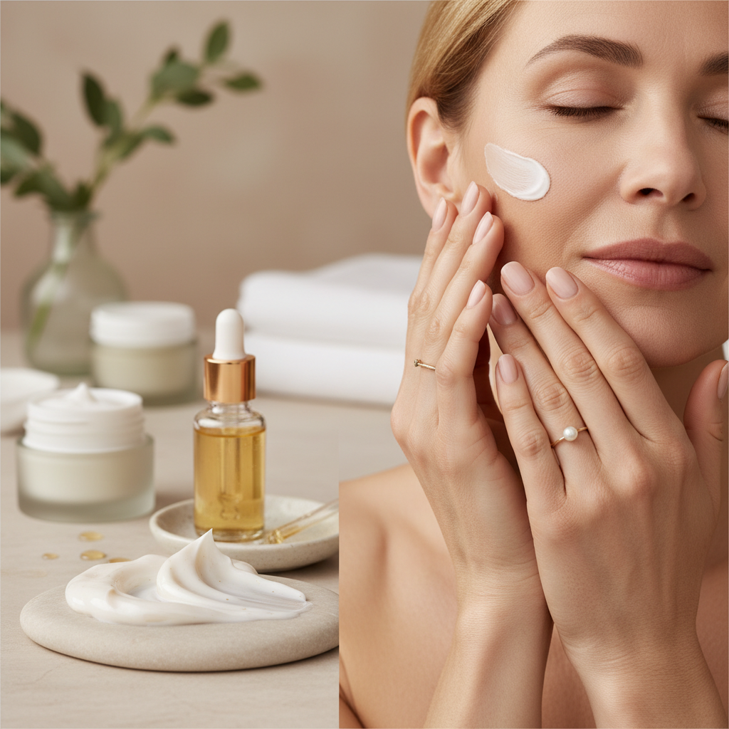 retinol para pele madura em rotina noturna com autocuidado maduro