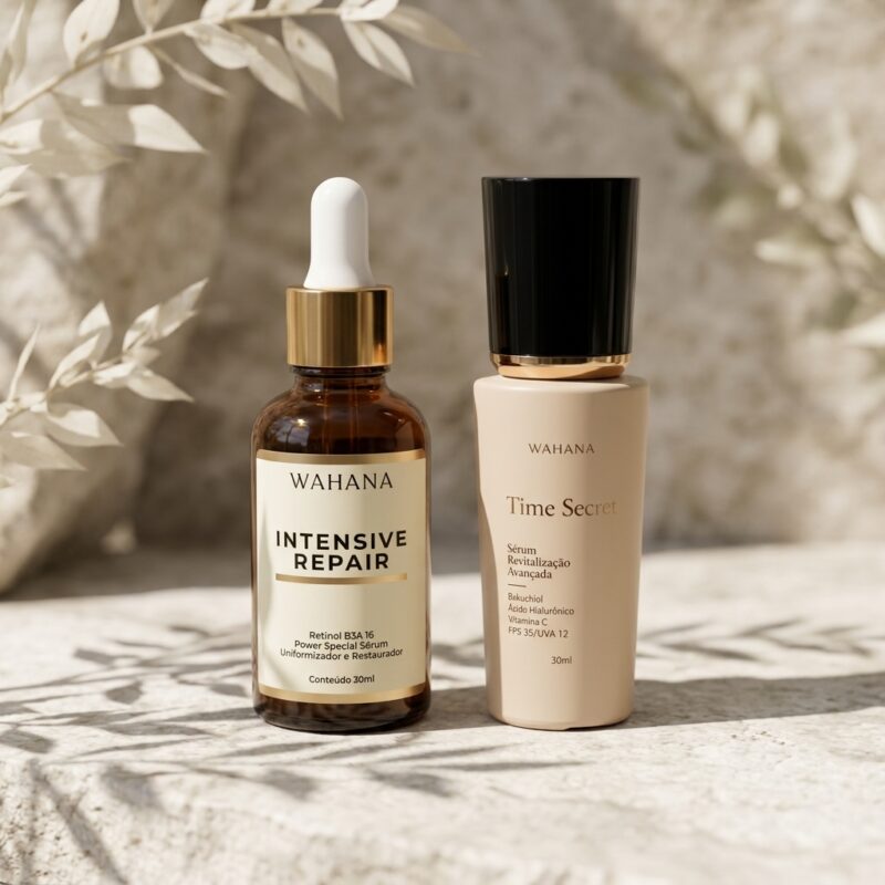 Benefícios da Vitamina C e Ácido Hialurônico na Pele Madura - Intensive Repair e Time Secret