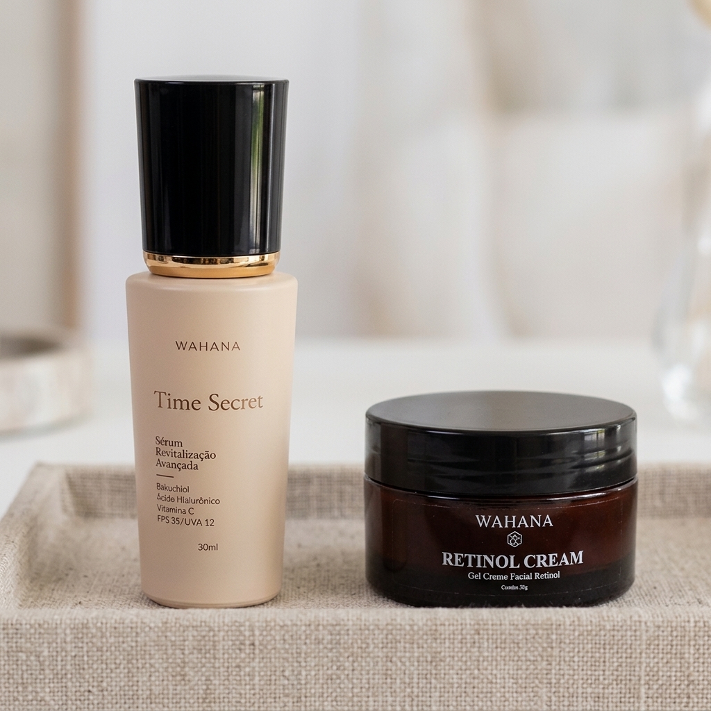 Bakuchiol para pele madura depois dos 50: A alternativa gentil ao retinol - Time Secret e Retinol Cream