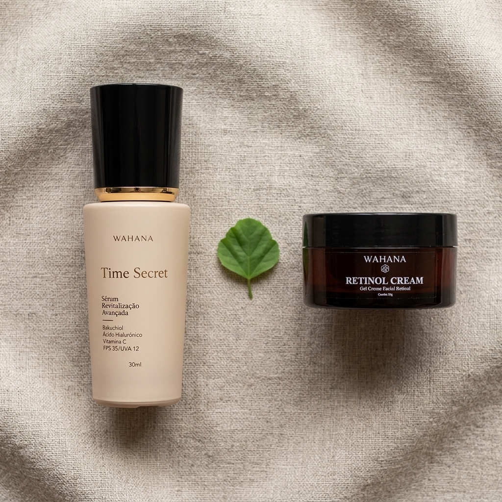 Bakuchiol para pele madura depois dos 50: A alternativa gentil ao retinol - Time Secret e Retinol Cream