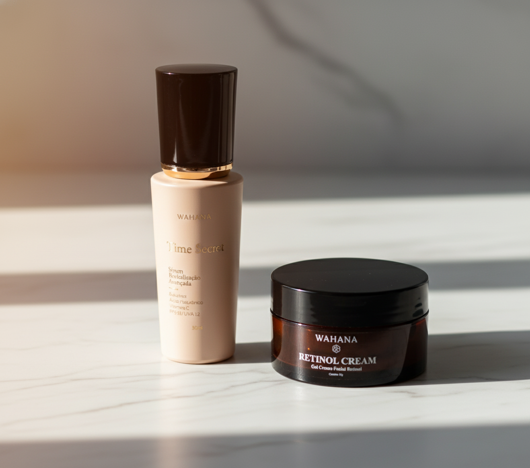 Melhor Kit Anti-Idade Dia e Noite para Pele Madura - Time Secret e Retinol Cream