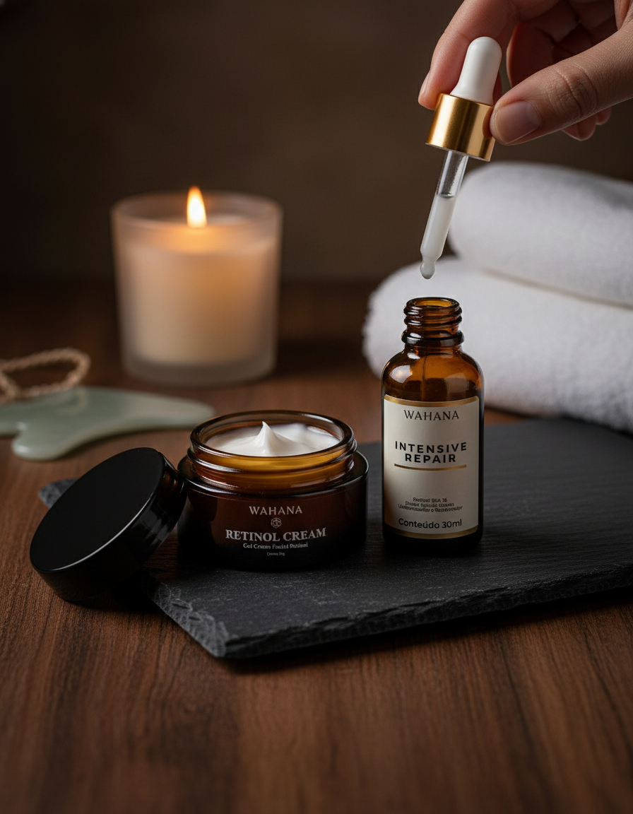 Melhor Kit Anti-Idade Dia e Noite para Pele Madura - Retinol Cream e Intensive Repair