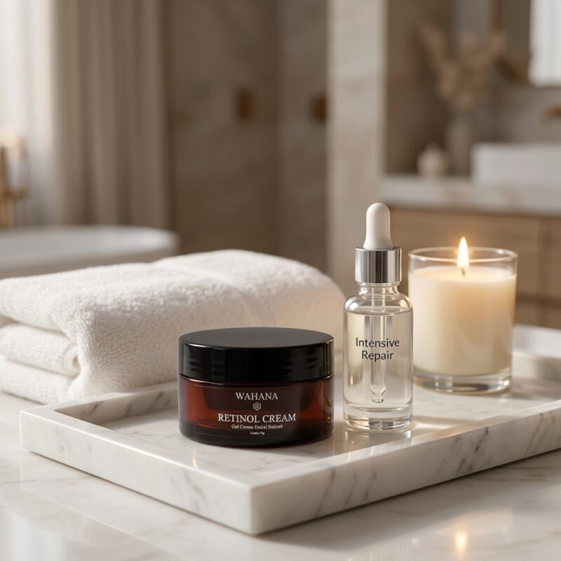 Rotina noturna ideal para pele madura com rugas e flacidez - Retinol Cream