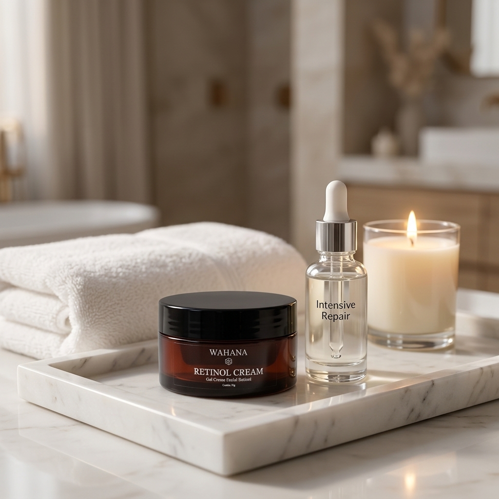 Rotina noturna ideal para pele madura com rugas e flacidez - Retinol Cream