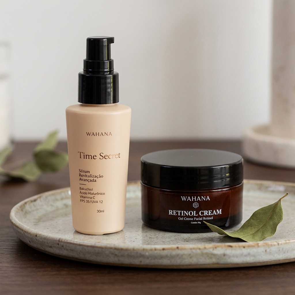 Qual protetor solar anti-idade usar depois dos 45? - Time Secret e Retinol Cream