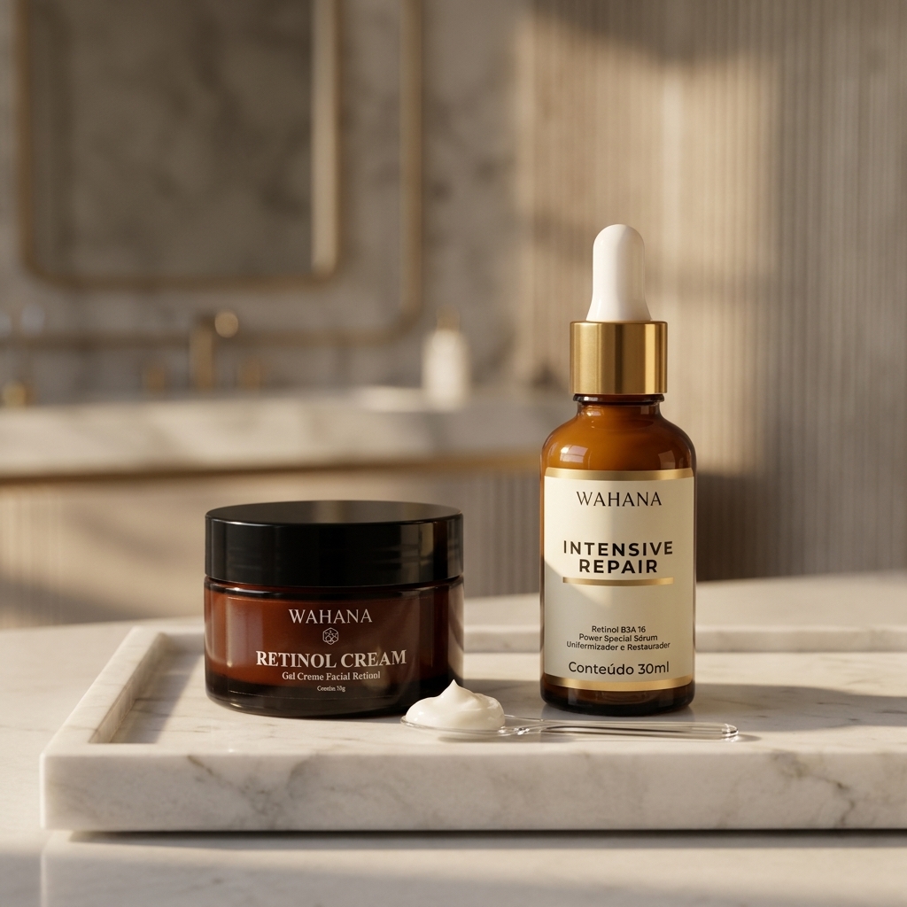 Skincare na menopausa para flacidez e ressecamento - Retinol Cream e Intensive Repair