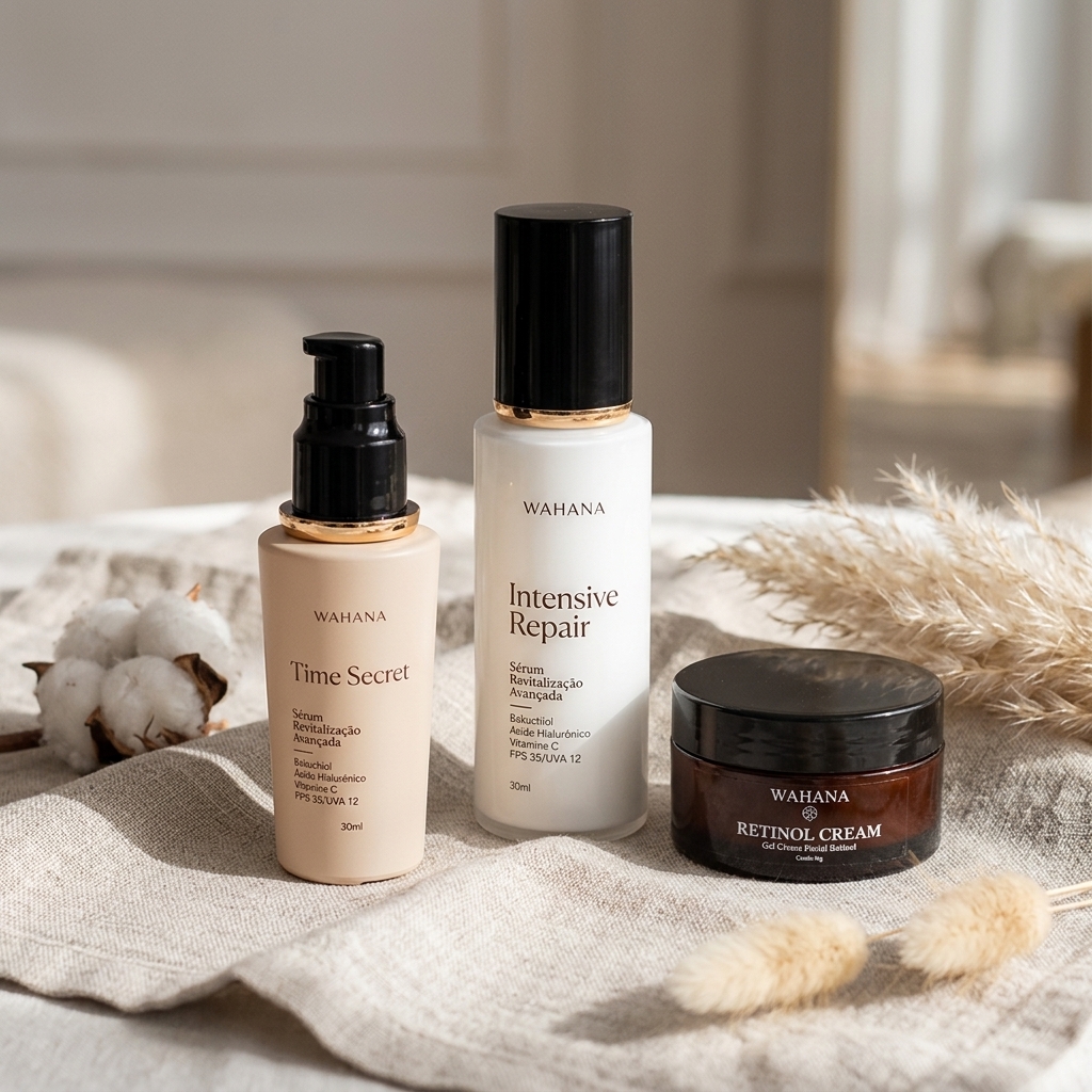 Skincare na menopausa para flacidez e ressecamento - Time Secret e Retinol Cream