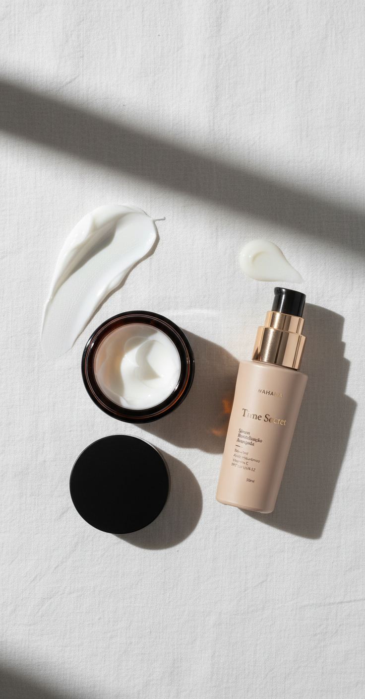 Manchas Senis e Melasma: Como Atenuar com Skincare Inteligente - Retinol Cream e Time Secret