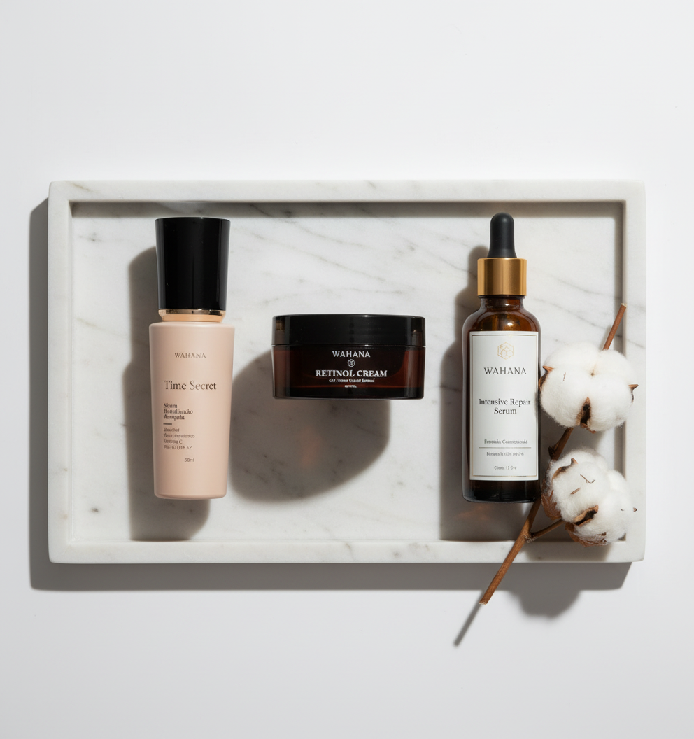 Manchas Senis e Melasma: Como Atenuar com Skincare Inteligente - Retinol Cream e Time Secret