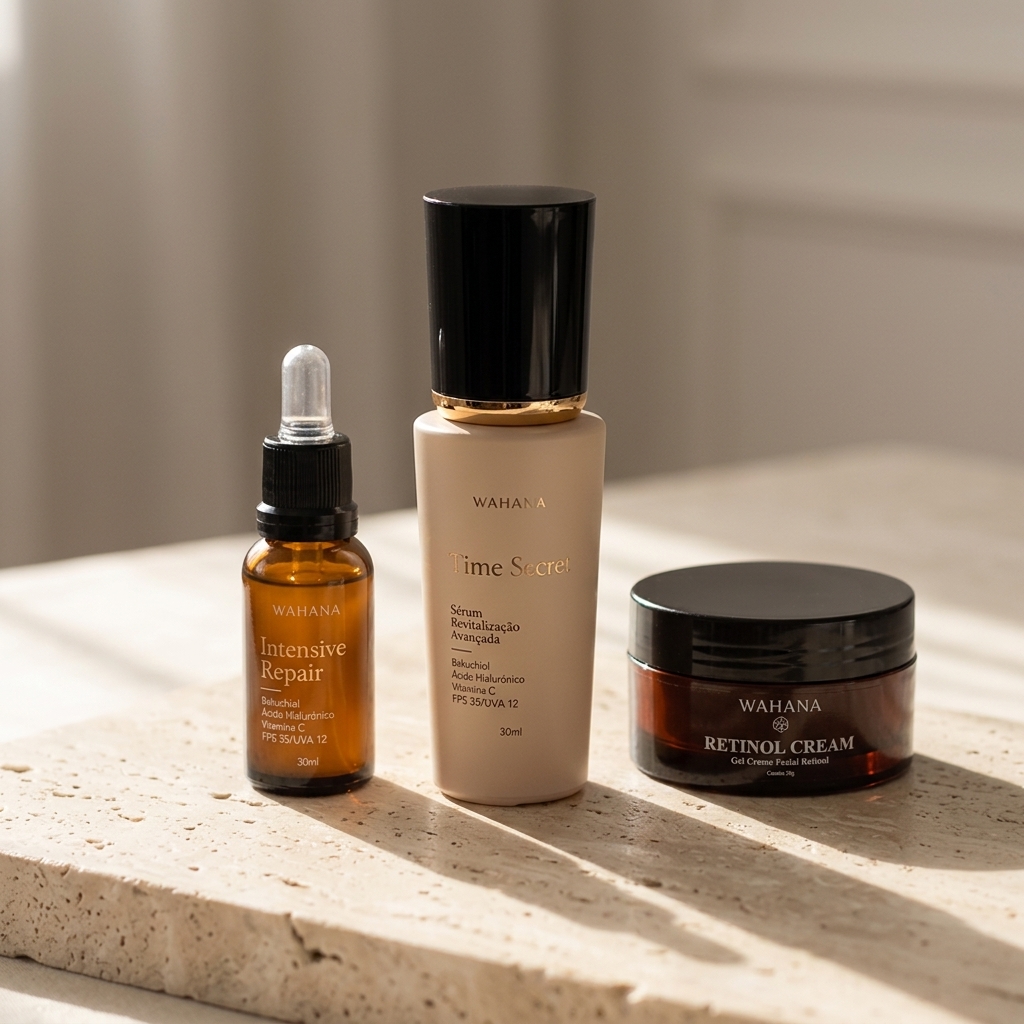 Kit 24 Horas Wahana: Vale a pena para pele madura? - Time Secret e Retinol Cream