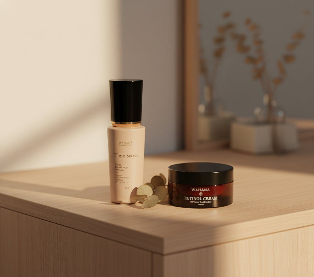 Flacidez no Rosto: Melhores Ativos para Recuperar a Firmeza - Time Secret e Retinol Cream