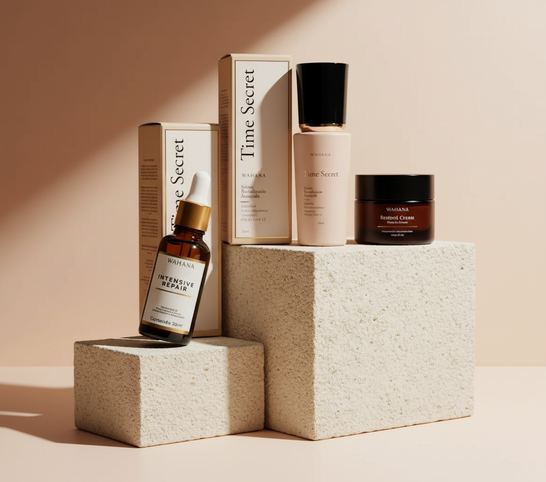 Rotina diurna para pele madura: Passo a passo essencial - Time Secret e Intensive Repair
