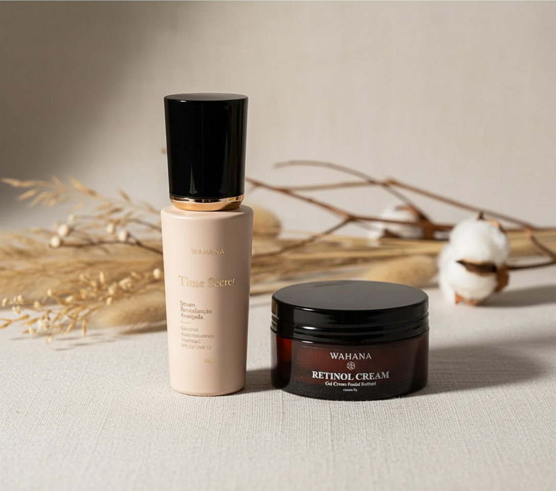 Bakuchiol vs Retinol: Qual o melhor para pele madura sensível? - Time Secret e Retinol Cream