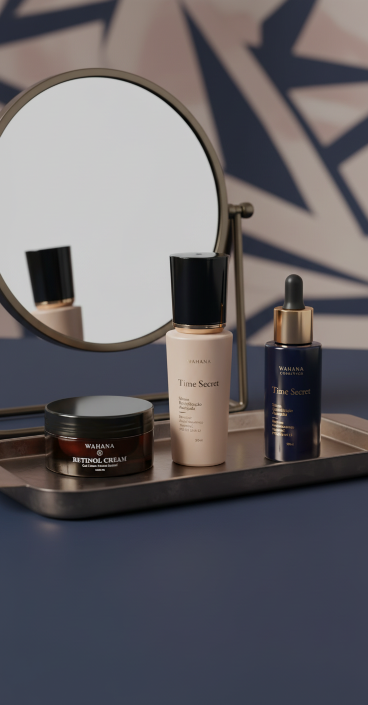 Rotina de Skincare Noturna Anti-Idade: O Passo a Passo - Retinol Cream e Time Secret