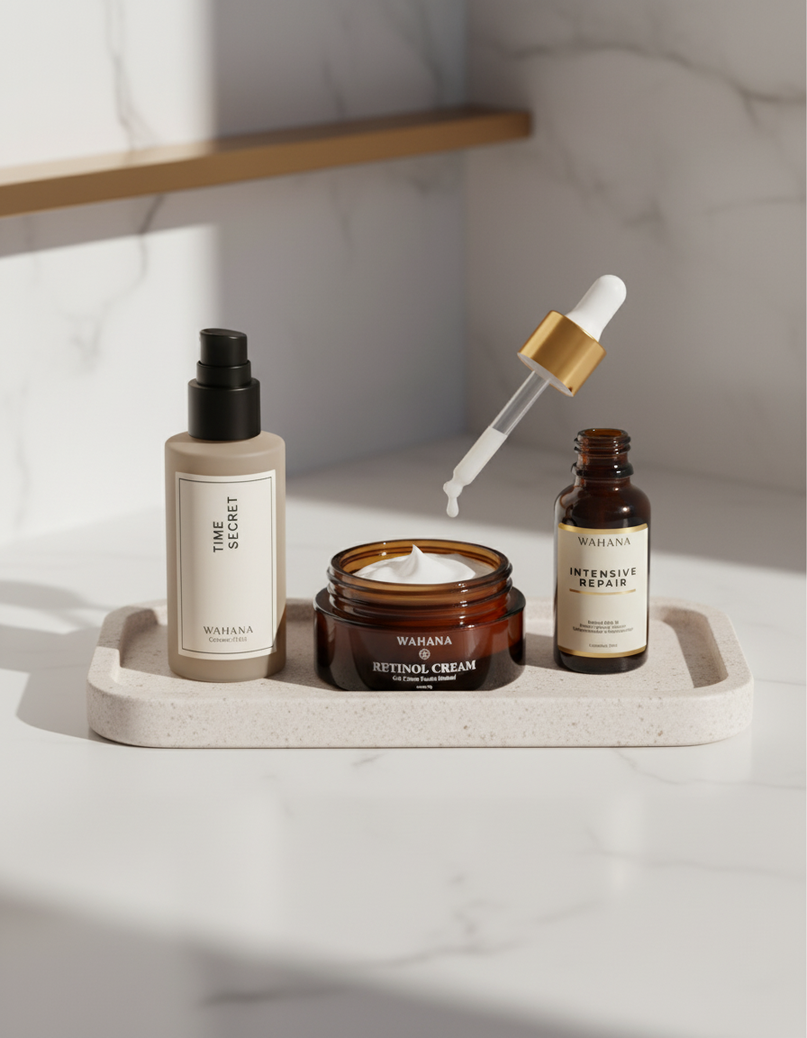 Rotina noturna com retinol para pele madura: Passo a Passo - Retinol Cream e Intensive Repair