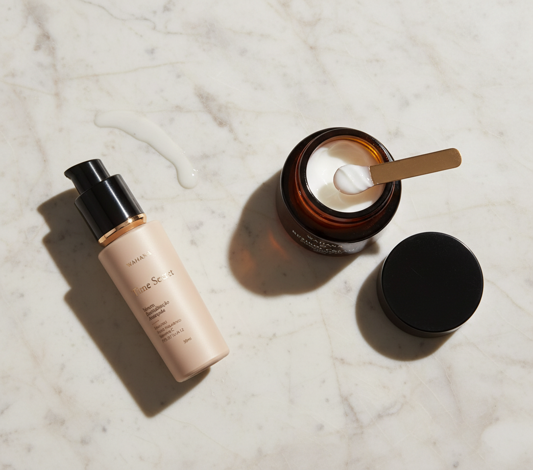 Como Combinar Vitamina C e Retinol na Rotina de Skincare - Time Secret e Retinol Cream