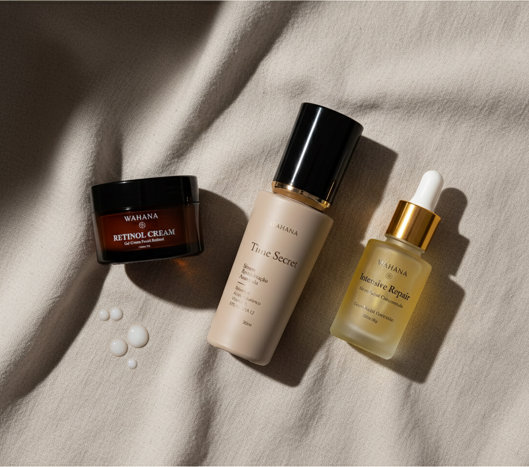 Como Combinar Vitamina C e Retinol na Rotina de Skincare - Time Secret e Retinol Cream