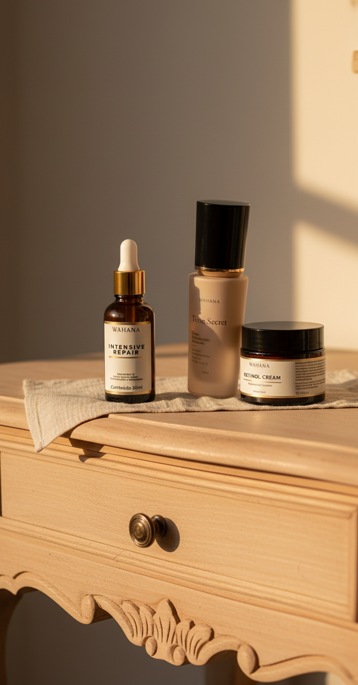 Benefícios da Vitamina C e Ácido Hialurônico na Pele Madura - Intensive Repair e Time Secret