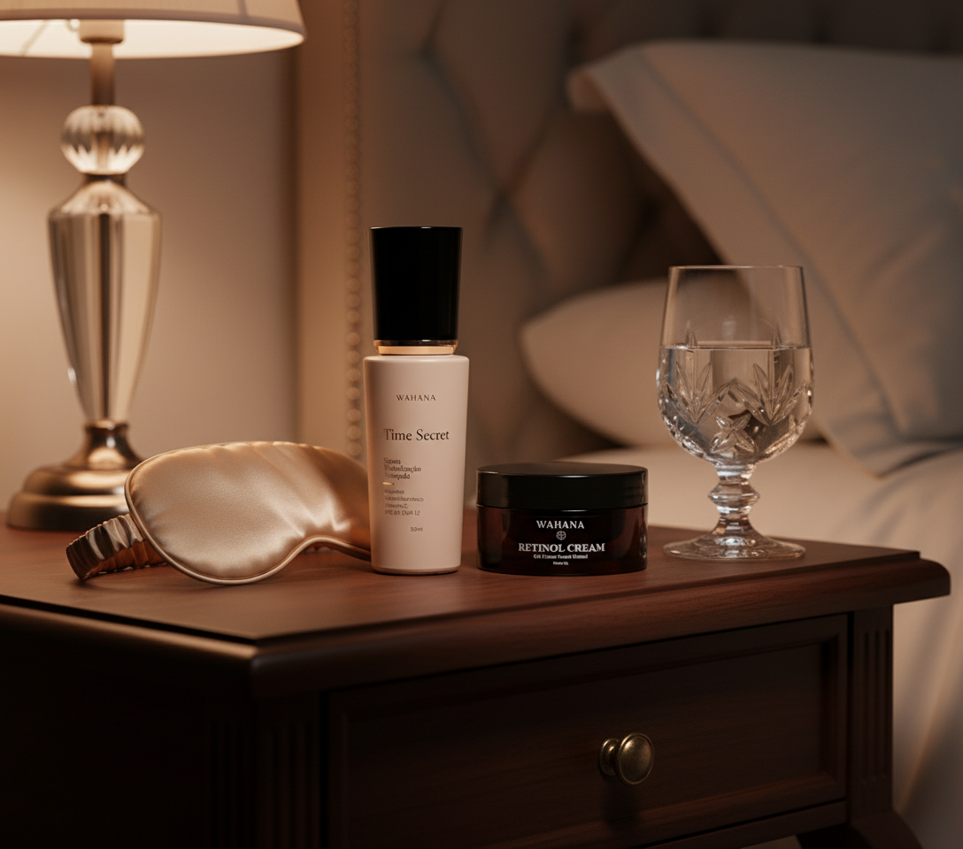 Rotina Noturna Anti-Idade: O Momento Crucial para a Pele - Time Secret e Retinol Cream