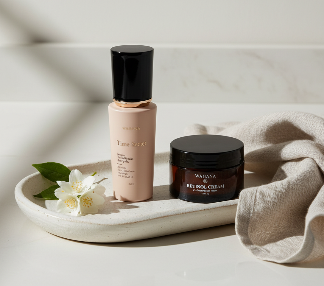 Manchas de Sol no Rosto: Como Tratar e Uniformizar a Pele - Time Secret e Retinol Cream