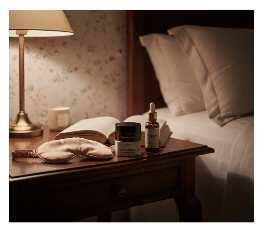 Skincare Noturno Passo a Passo: Acorde com a Pele Perfeita - Retinol Cream e Intensive Repair
