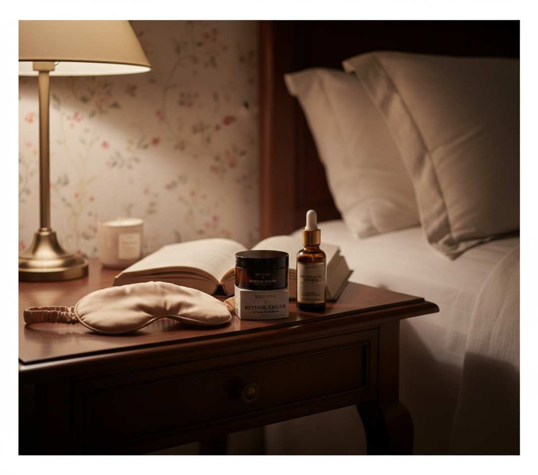 Skincare Noturno Passo a Passo: Acorde com a Pele Perfeita - Retinol Cream e Intensive Repair