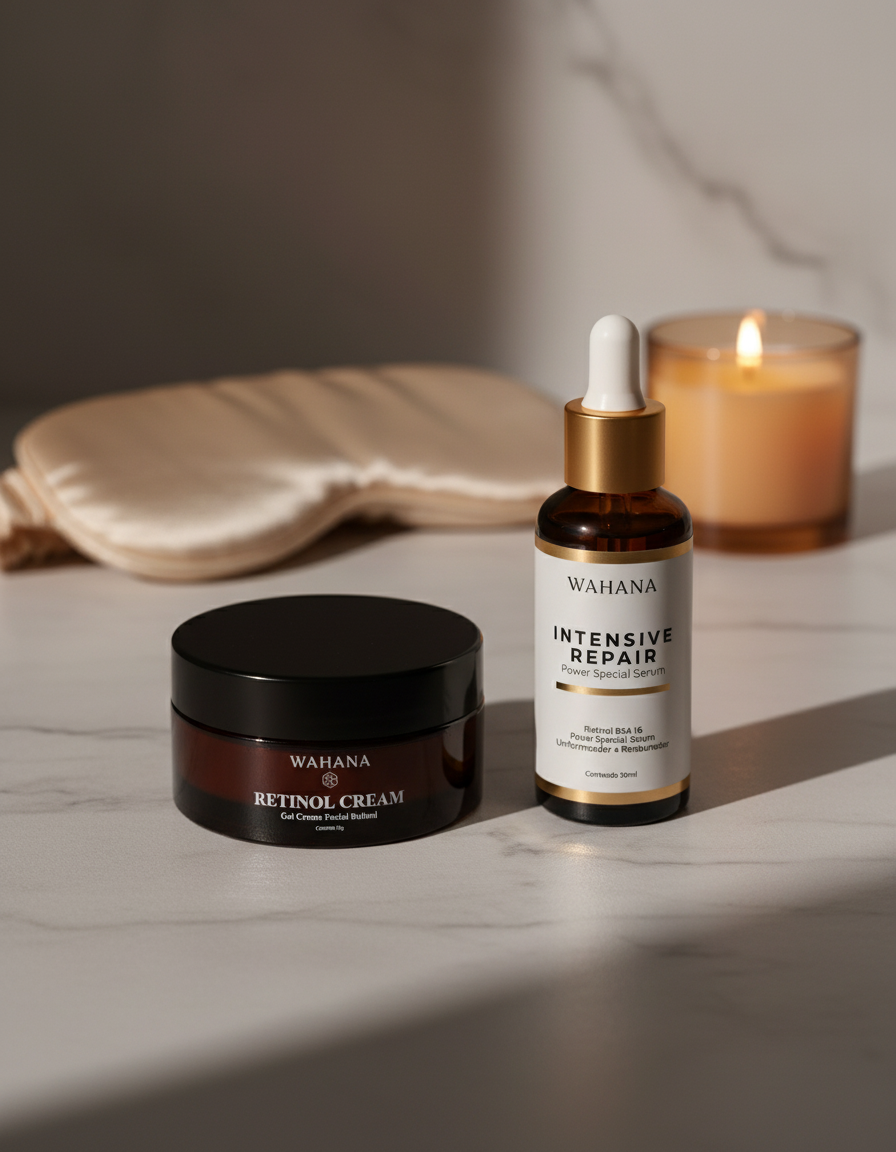 Rotina noturna de skincare para peles maduras: O guia definitivo - Retinol Cream e Intensive Repair