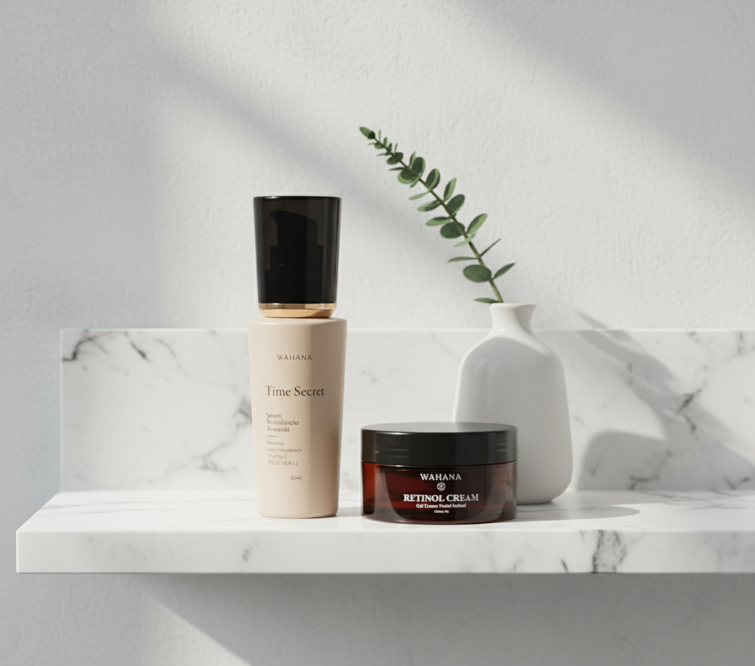 Skincare Minimalista: A rotina essencial de 3 passos para mulheres ocupadas - Time Secret e Retinol Cream