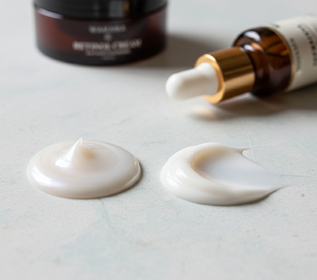 Pele Madura Tolera Niacinamida com Retinol à Noite? - Retinol Cream e Intensive Repair