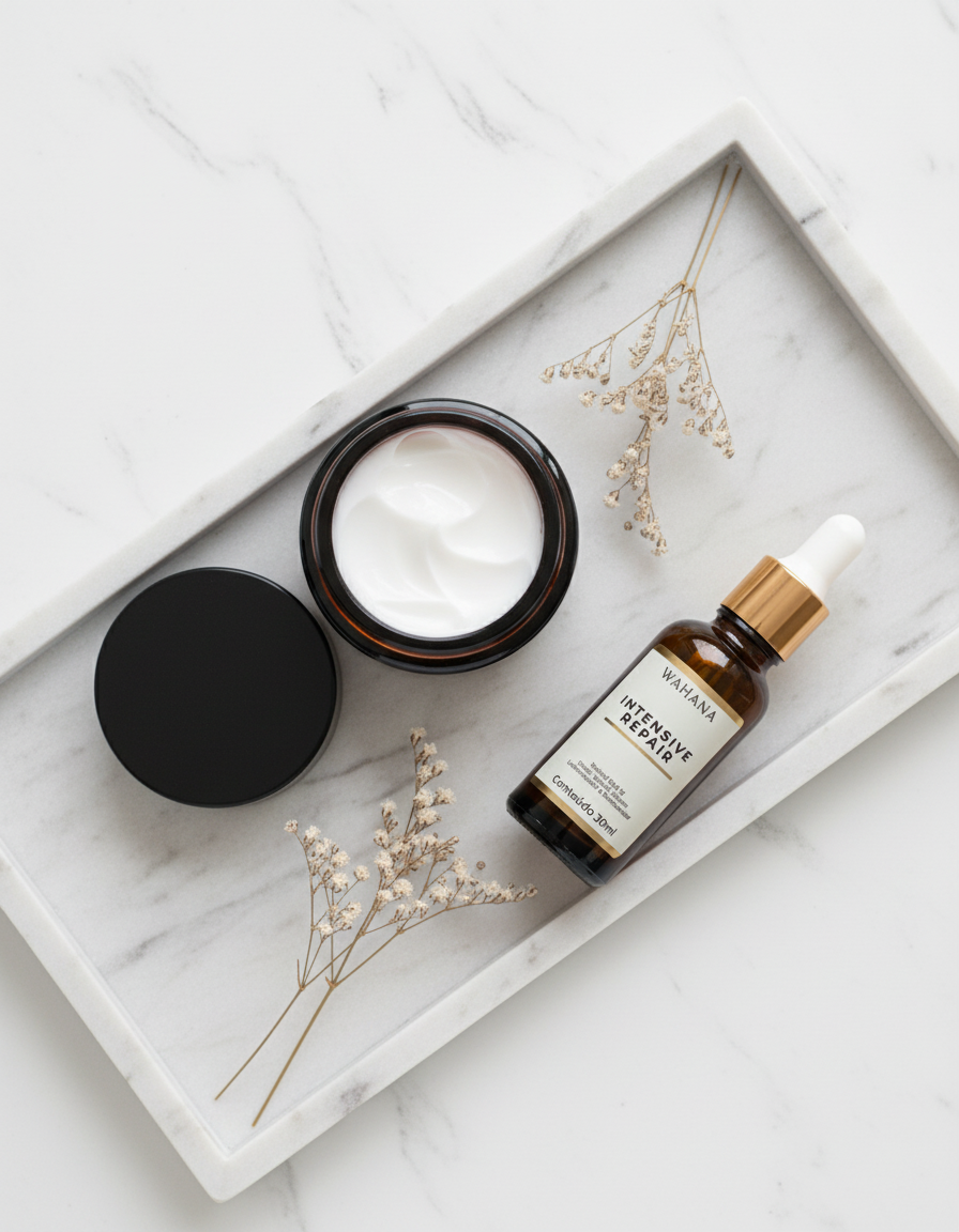 Kit Noturno Wahana: O Segredo da Reparação Celular - Retinol Cream e Intensive Repair