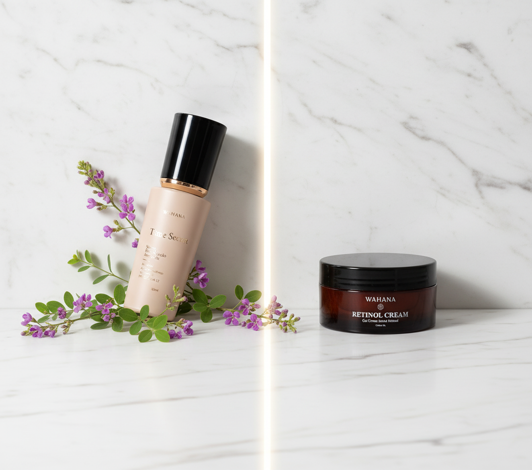 Bakuchiol vs Retinol: Qual o melhor para pele madura 50+? - Time Secret e Retinol Cream