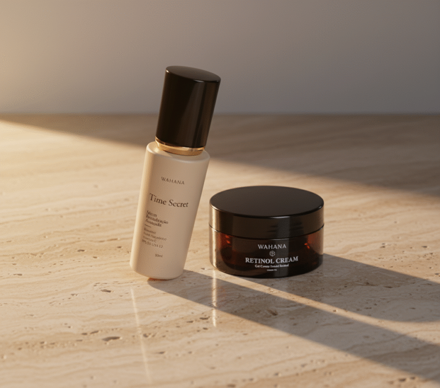 Vitamina C e Retinol: Como Combinar os Dois Maiores Ativos Anti-Idade - Time Secret e Retinol Cream